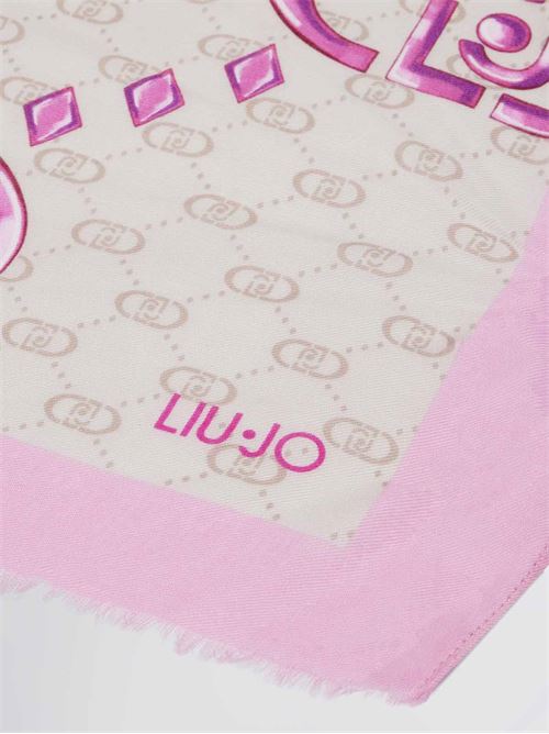 pink scarf with logo Liu Jo | 2A5029T0300.X0661